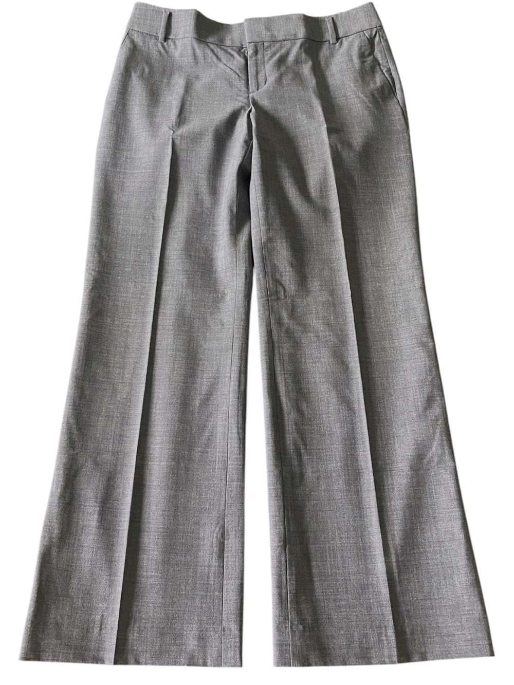 Banana Republic Grey Wool Stretch The Martin Fit Fully Lined Wide Leg Pants (8P)